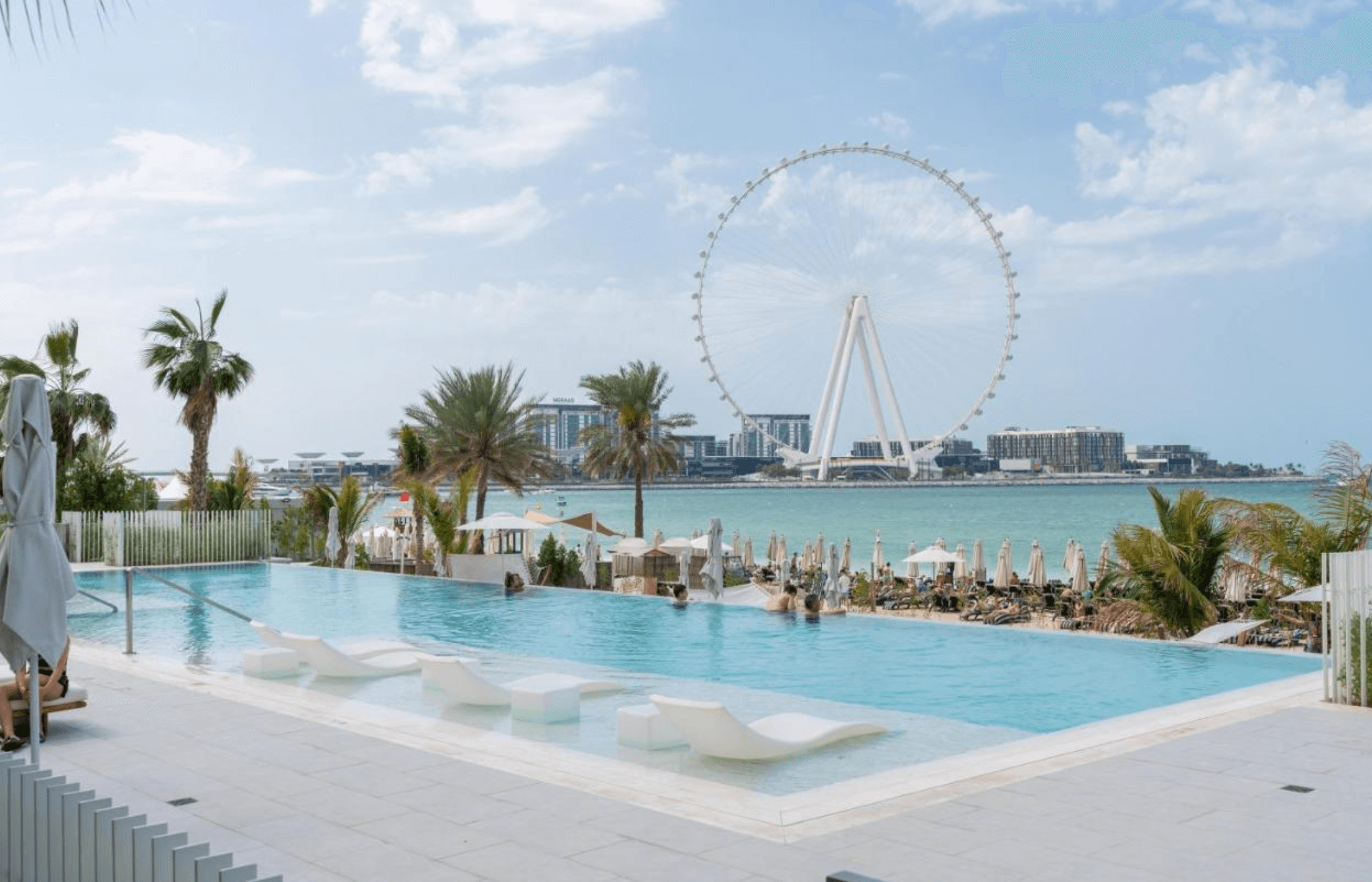 Beachfront pool with Ain Dubai view